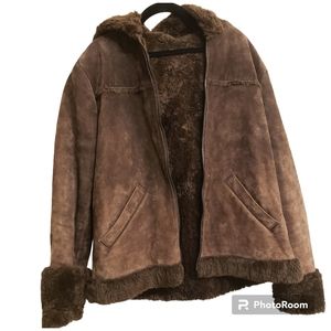 Suede Lebaz fine leather garments NY 100% genuine leather brown suede, women's…